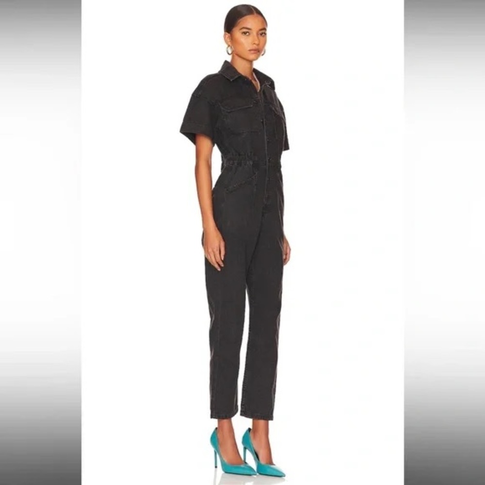 We The Free Marci Jumpsuit in Faded Black (Free People)